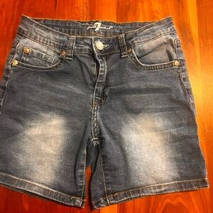 7 For All Mankind Dark Blue Jean Shorts